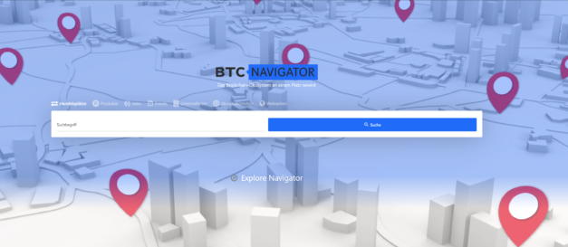 Der BTC-NAVIGATOR ist online: Bitcoin- & Blockchain-Jobs, Events, Börsen, Produkte, Webseiten uvm.