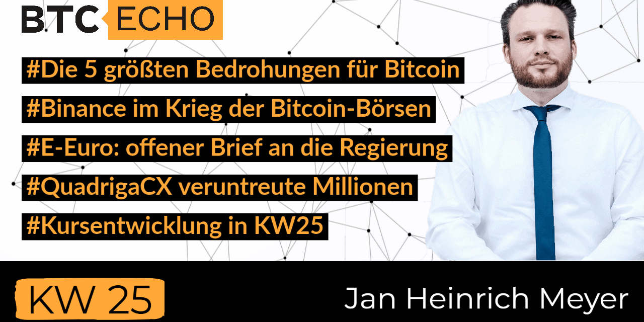 News-Check: Quadriga, Bitcoin-Börsen-Krieg und der E-Euro