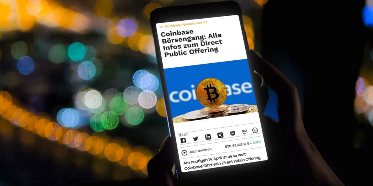 Coinbase Börsengang: COIN schließt mit 322 USD den Handelstag ab