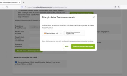 Ebay-Kleinanzeigen: Verpflichtende SMS-Verifizierung zum Schutz vor Belästigung
