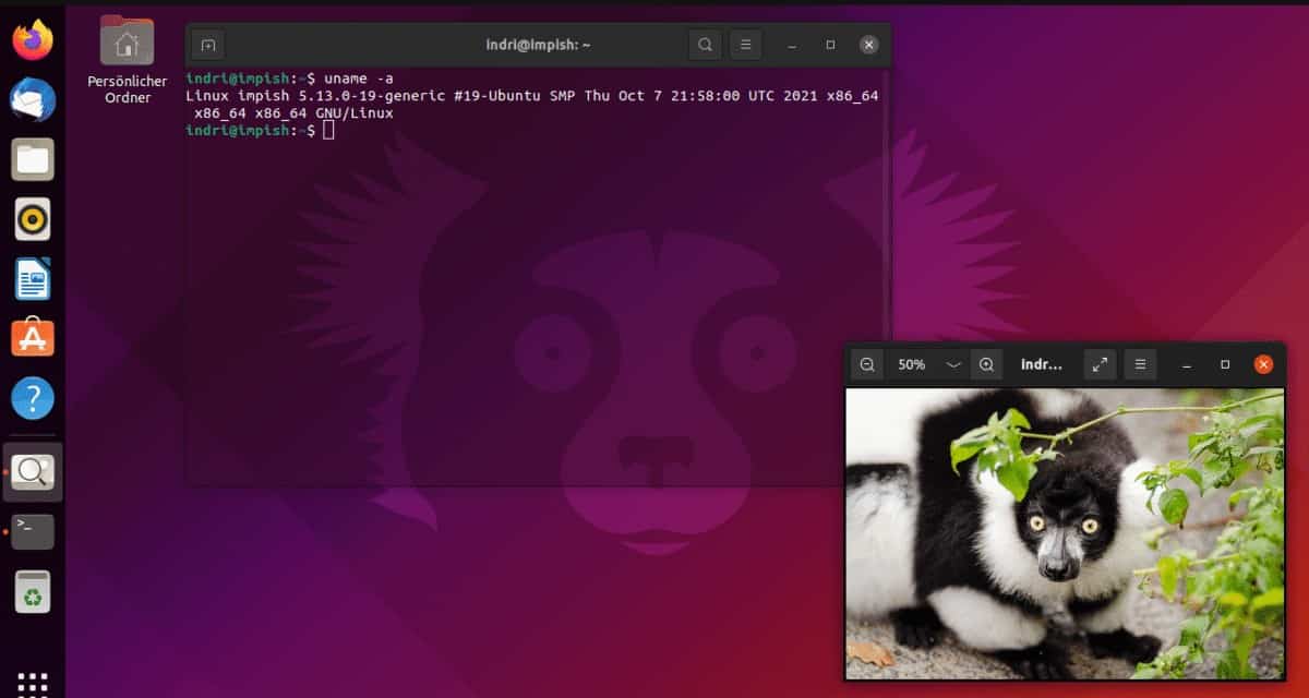 Linux-Distribution Ubuntu 21.10 mit Gnome 40 und Firefox als Snap-Paket