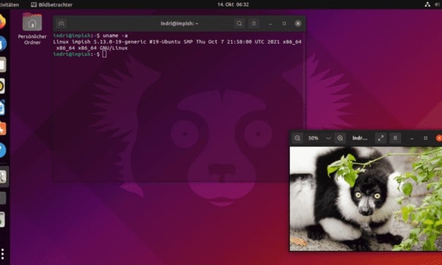 Linux-Distribution Ubuntu 21.10 mit Gnome 40 und Firefox als Snap-Paket