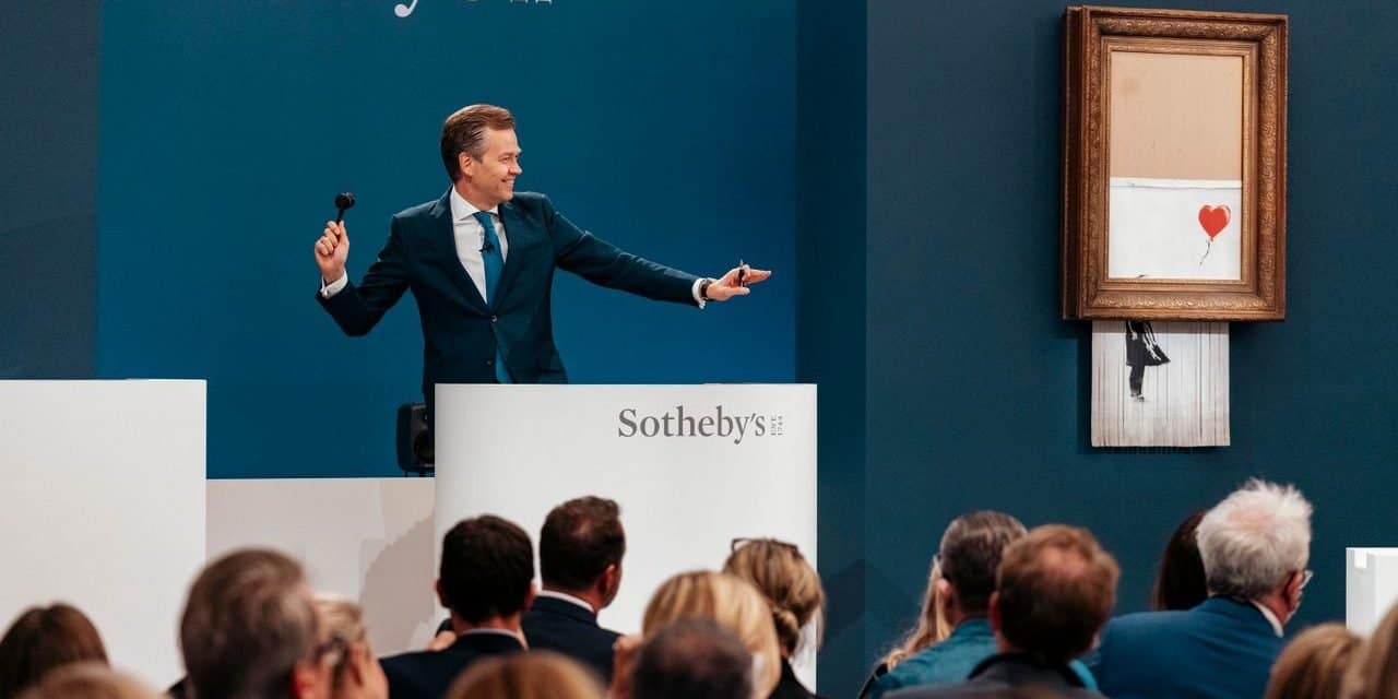 Love is in the Bin: Geschreddertes Banksy-Werk Girl with Balloon für 16 Millionen Pfund bei Sotheby’s versteigert