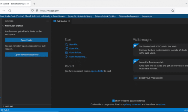 Visual Studio Code läuft ab sofort im Browser