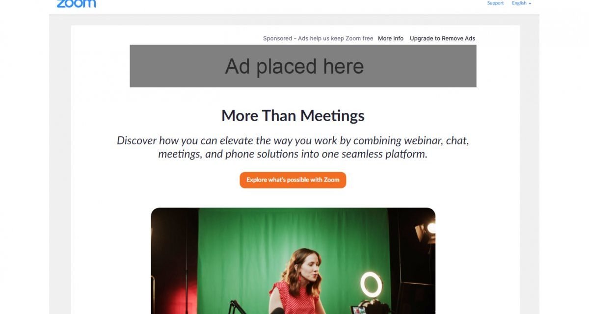 Videokonferenzen: Zoom schaltet Werbung bei Nutzern der Gratisversion