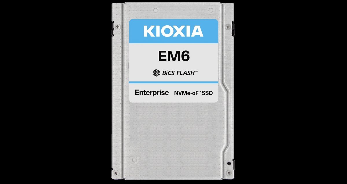 Kioxia EM6: SSDs mit zweimal 25-Gbit/s-Ethernet statt klassischer Anschlüsse
