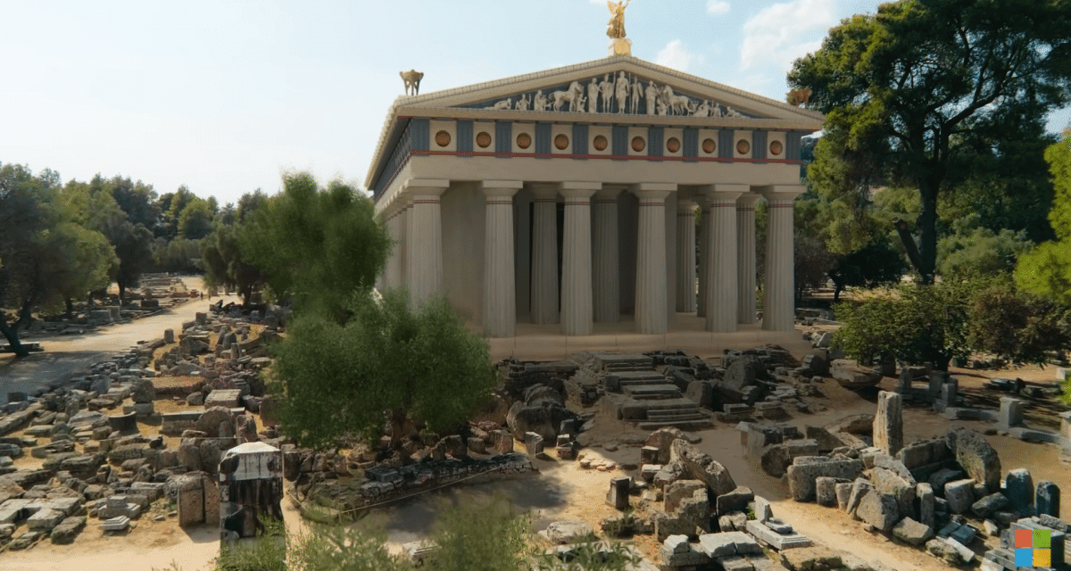 Microsoft: Digitalisierte Version des antiken Olympia zugänglich