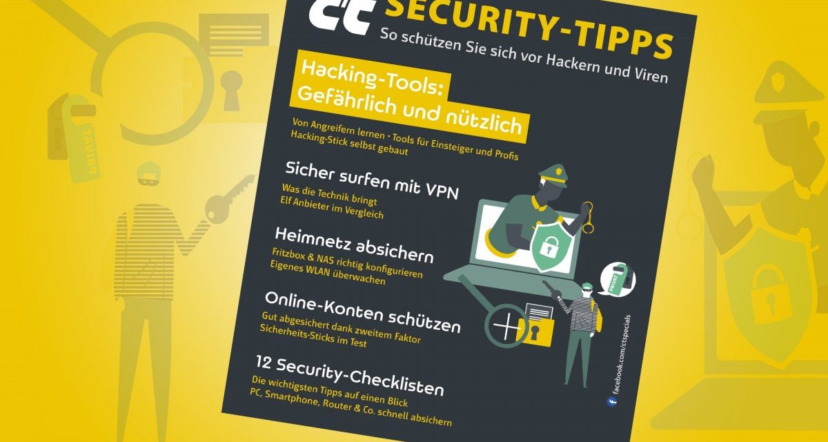 heise-Angebot:  Sonderheft c’t Security-Tipps jetzt im Handel