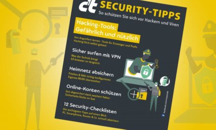 heise-Angebot:  Sonderheft c’t Security-Tipps jetzt im Handel
