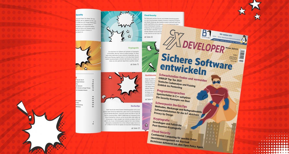heise-Angebot: Neues iX-Developer-Sonderheft „Sichere Software entwickeln“ erhältlich