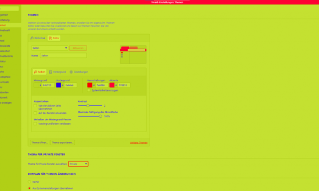 Vivaldi 5.0 kommt mit individuellem Design und Übersetzungs-Paneel