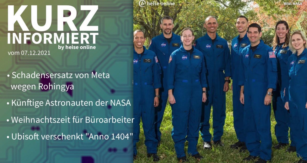 Kurz informiert: Schadensersatz Meta, NASA, Büroarbeiter-Studie, Anno 1404
