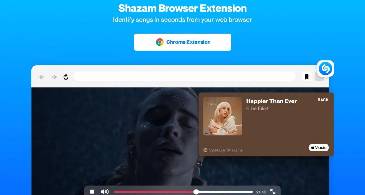 Apple-Musikerkenner Shazam nun auch für Chrome
