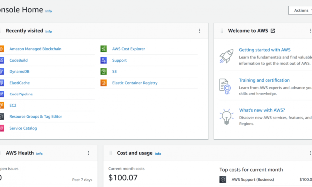 Amazon-Cloud: Neue, individuelle Home-Ansicht der AWS Management Console