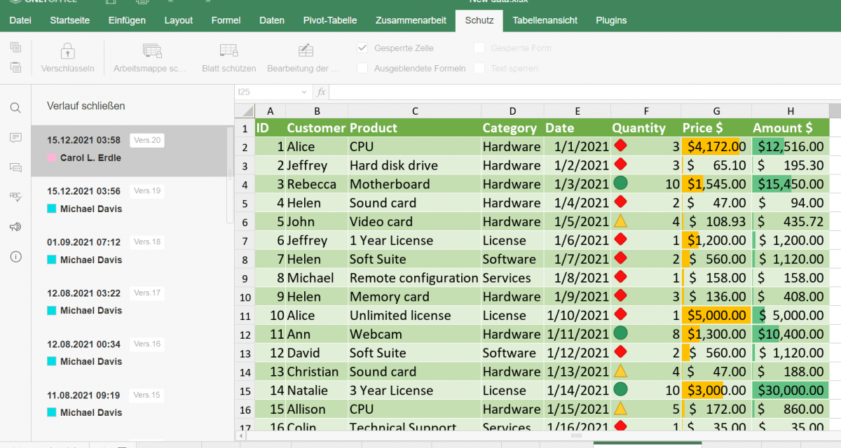 OnlyOffice Docs 7.0: eigene Formulare und sicherere Tabellen