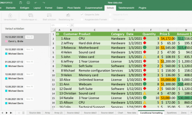 OnlyOffice Docs 7.0: eigene Formulare und sicherere Tabellen