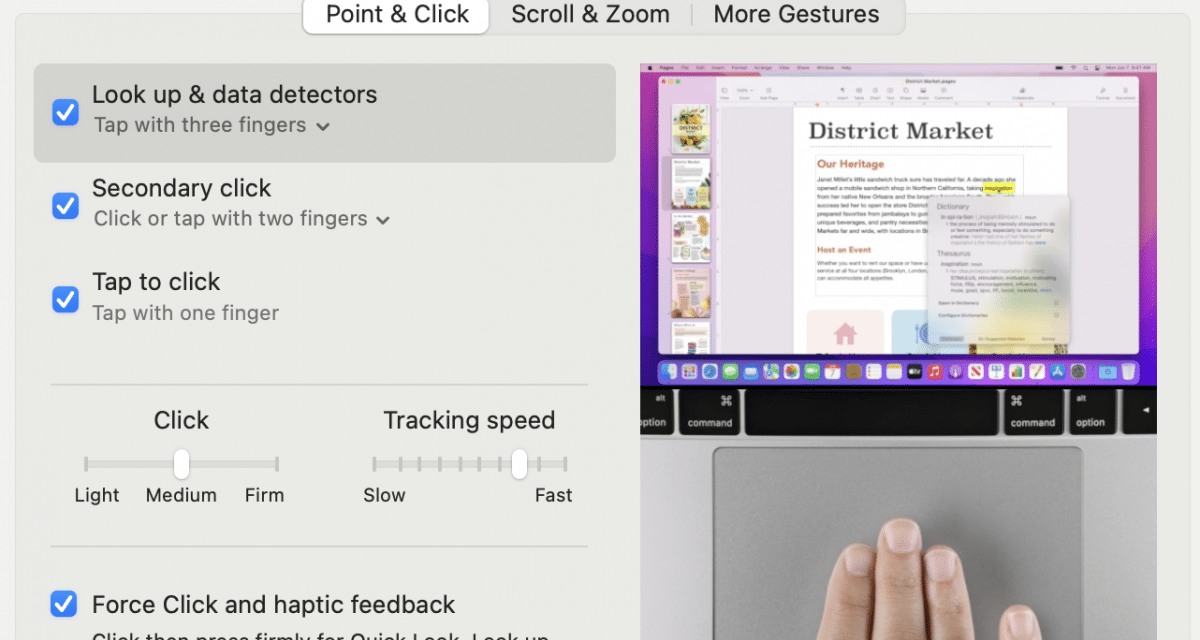 macOS Monterey: „Tap to Click“ auf dem Trackpad teilweise immer noch kaputt