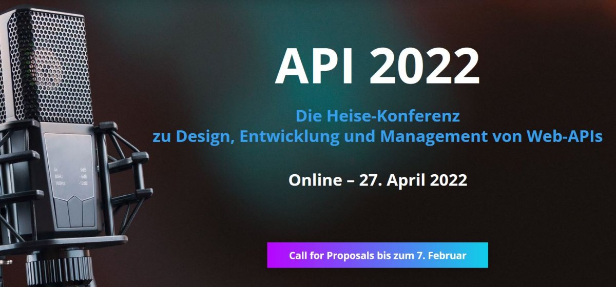 heise-Angebot: API-Konferenz: Bis 7. Februar mit Vorträgen für betterCode() API bewerben