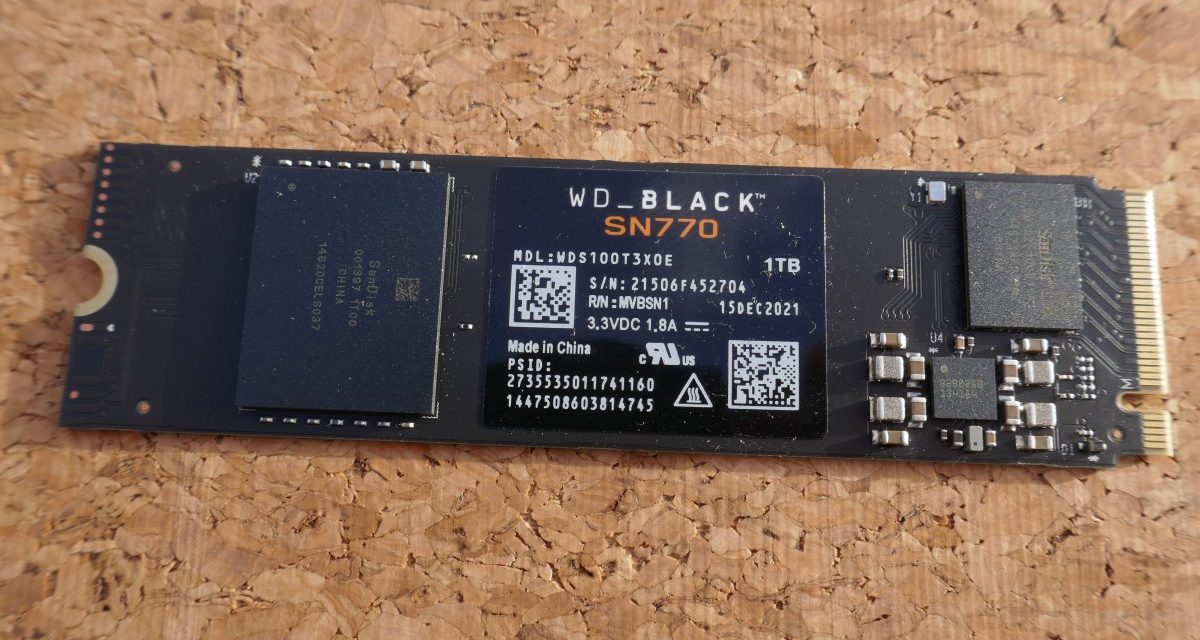 Western Digital SN770: Gaming-SSD mit PCI Express 4.0