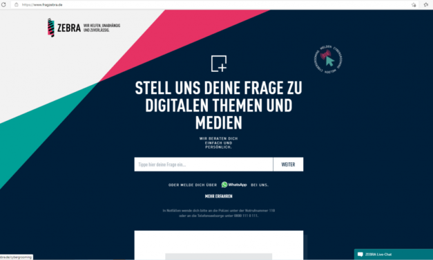 Cybergrooming: Meldestelle der Landesmedienanstalt NRW auf fragzebra.de