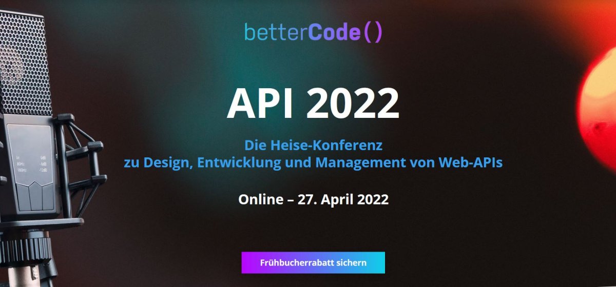 heise-Angebot: betterCode() API: Programm der Web-API-Entwicklerkonferenz ist online