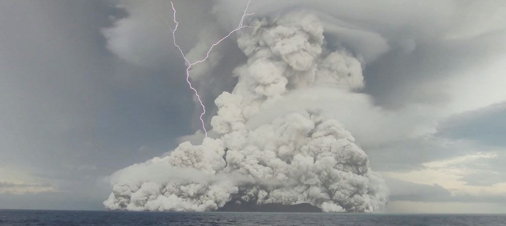 Tonga-Vulkanausbruch kühlte Erde weniger als vermutet