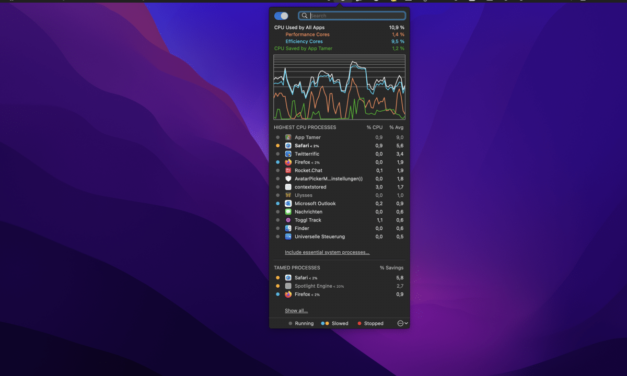 Macs mit M1: Tool verbannt Hintergrund-Apps auf Efficiency-Kerne