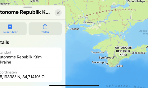 Apple Maps: Krim geht zurück an die Ukraine