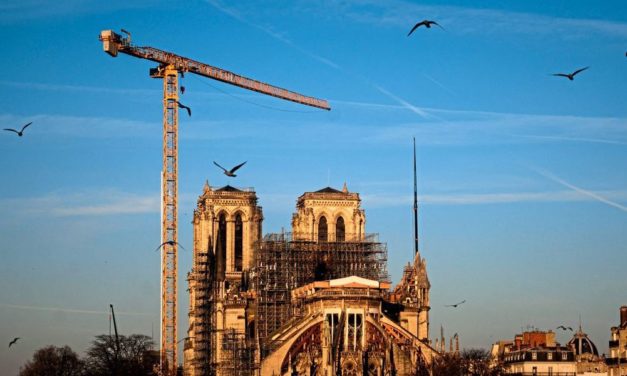 Sarkophag aus Blei unter Pariser Kathedrale Notre-Dame freigelegt