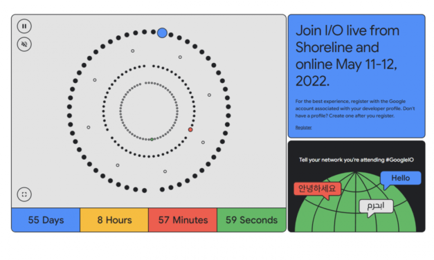 Googles Entwicklerkonferenz I/O 2022 weitgehend online, aber mit Livepublikum