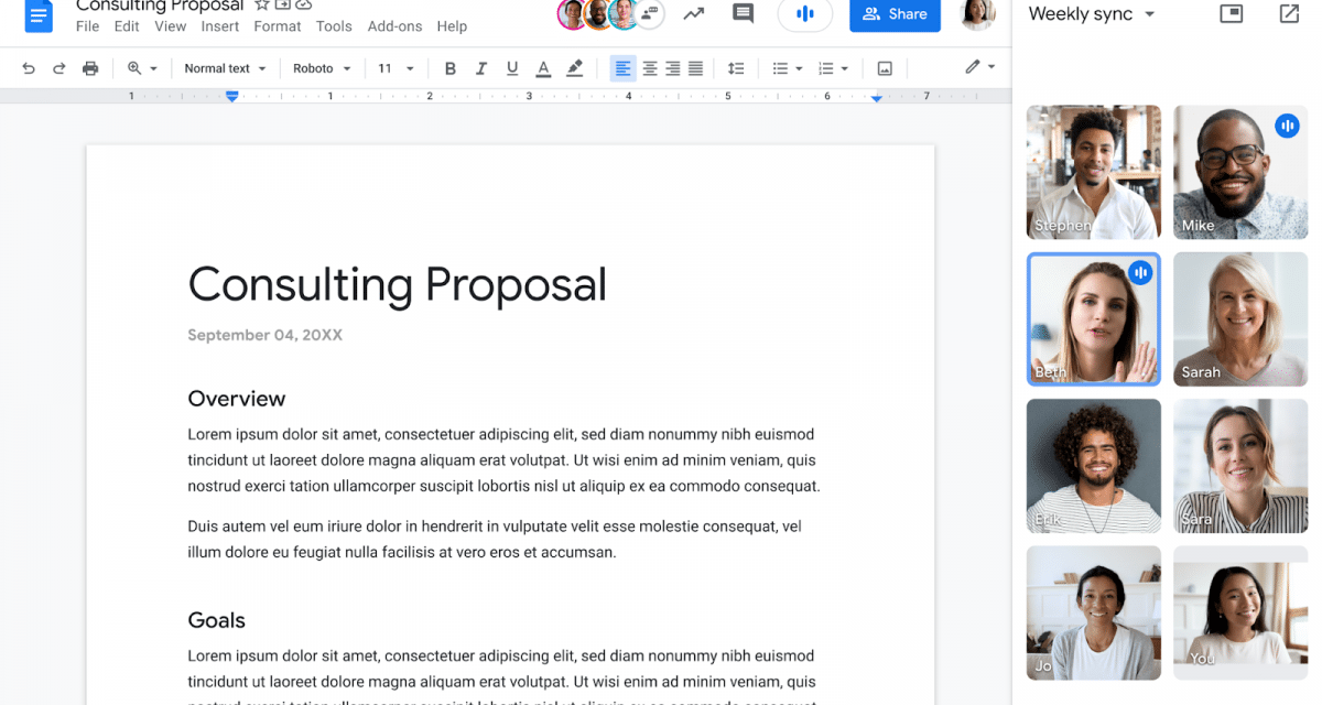 Google bringt Meet-Videokonferenzen direkt in Docs
