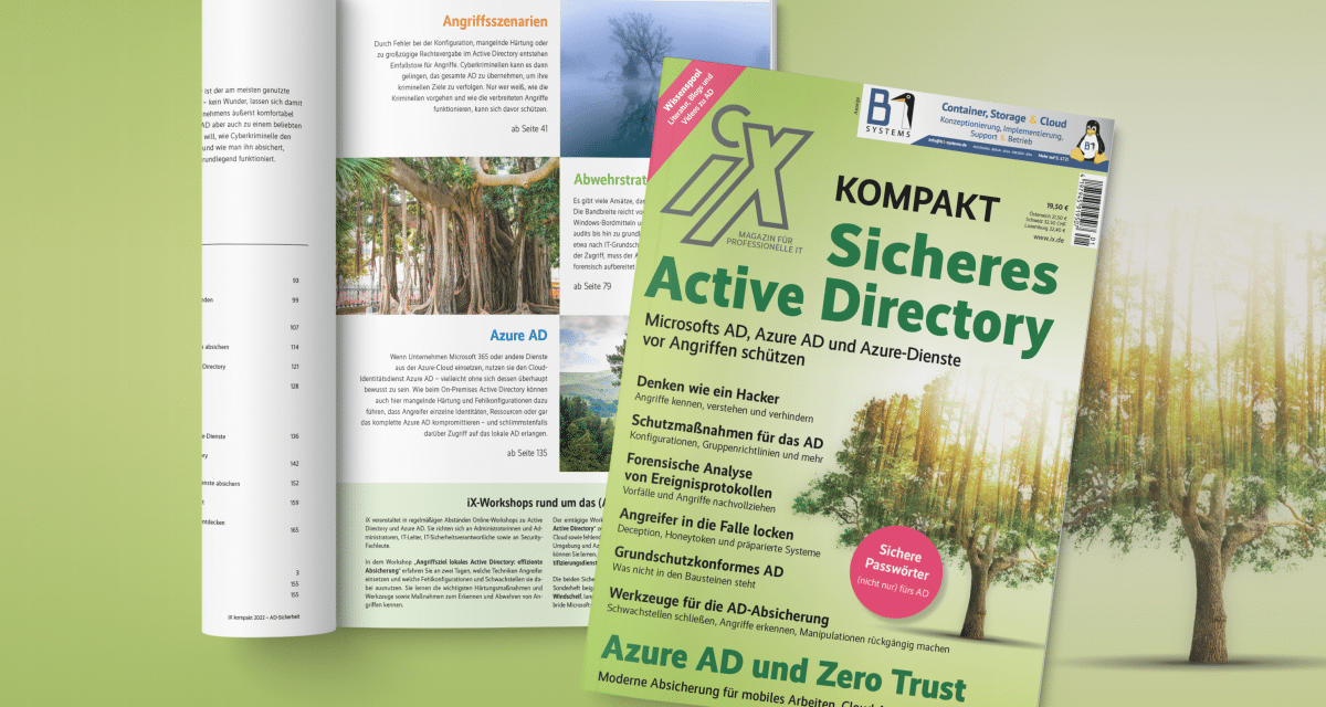 heise-Angebot: iX-Sonderheft „Sicheres Active Directory“ ist da