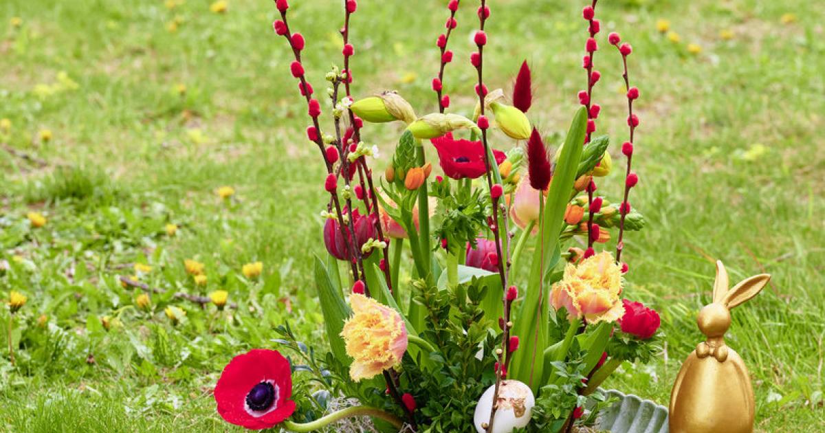 Ostern wird bunt: So einfach geht eine blumige Deko