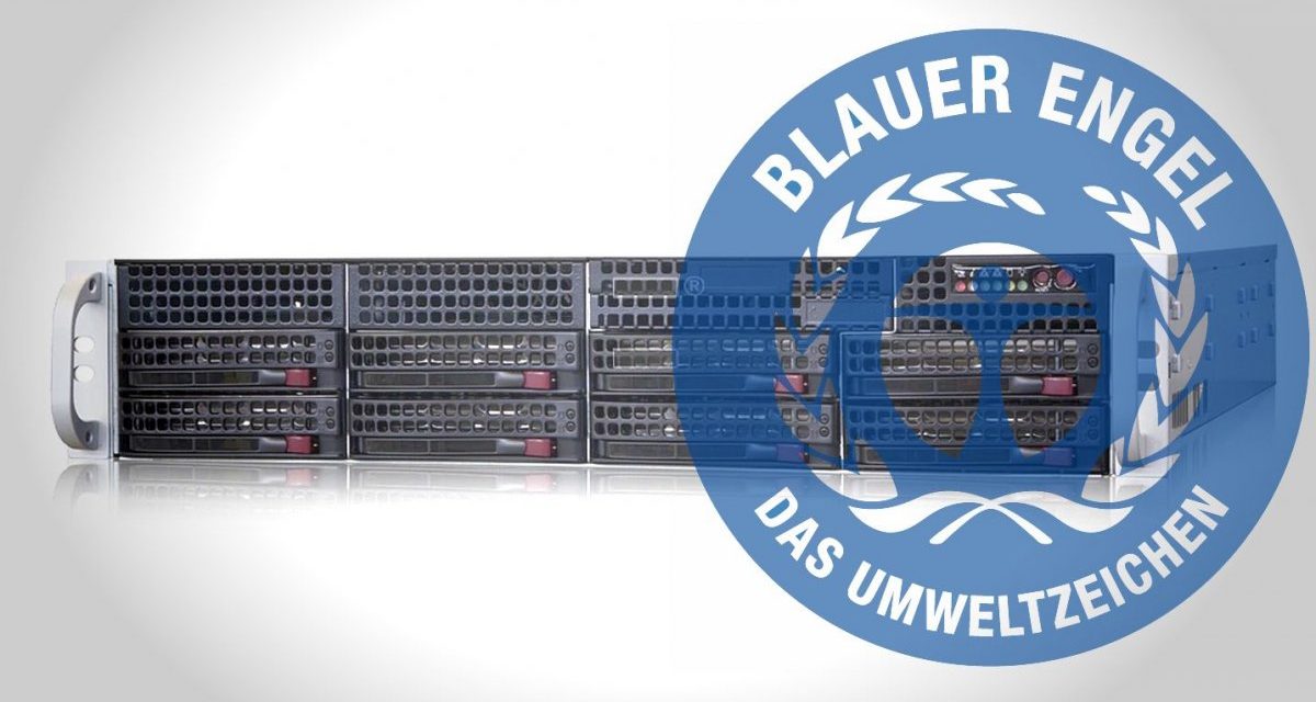 Server mit Umweltsiegel „Blauer Engel“: Erste Systeme kommen aus Deutschland