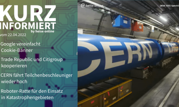 Kurz informiert: Cookie-Banner, Trade Republic, CERN, Roboterratte