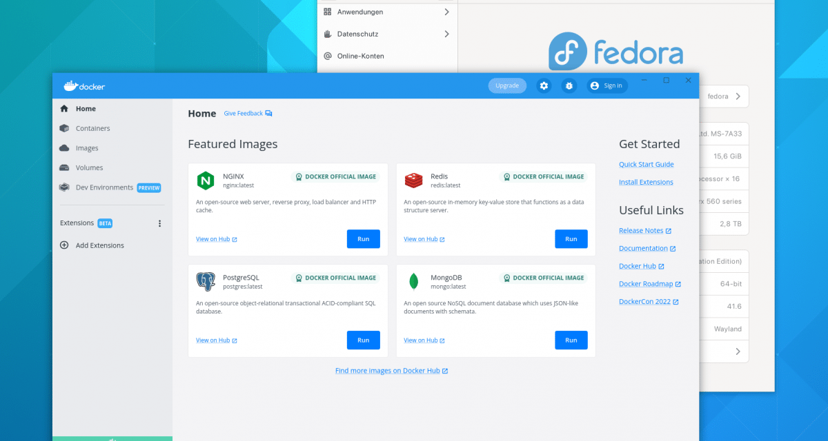 Docker Inc. veröffentlicht Docker Desktop für Linux mit Extensions