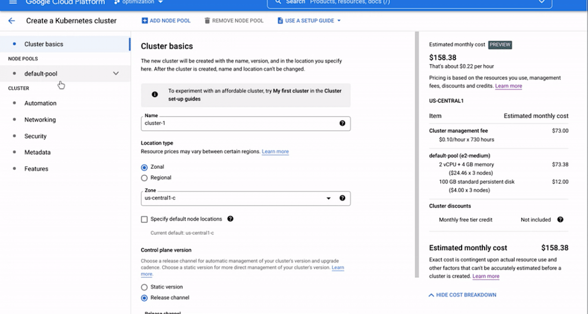 Kosten der Google Kubernetes Engine vorab berechnen – zumindest grob