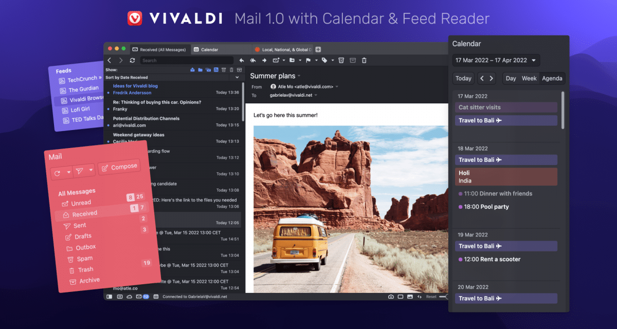 Vivaldi Mail 1.0: Vivaldi integriert E-Mail-Client in seinen Browser