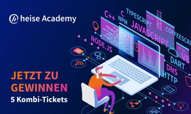heise-Angebot: Node.js in vier Wochen: 5 Tickets im Wert von je 495 Euro zu gewinnen